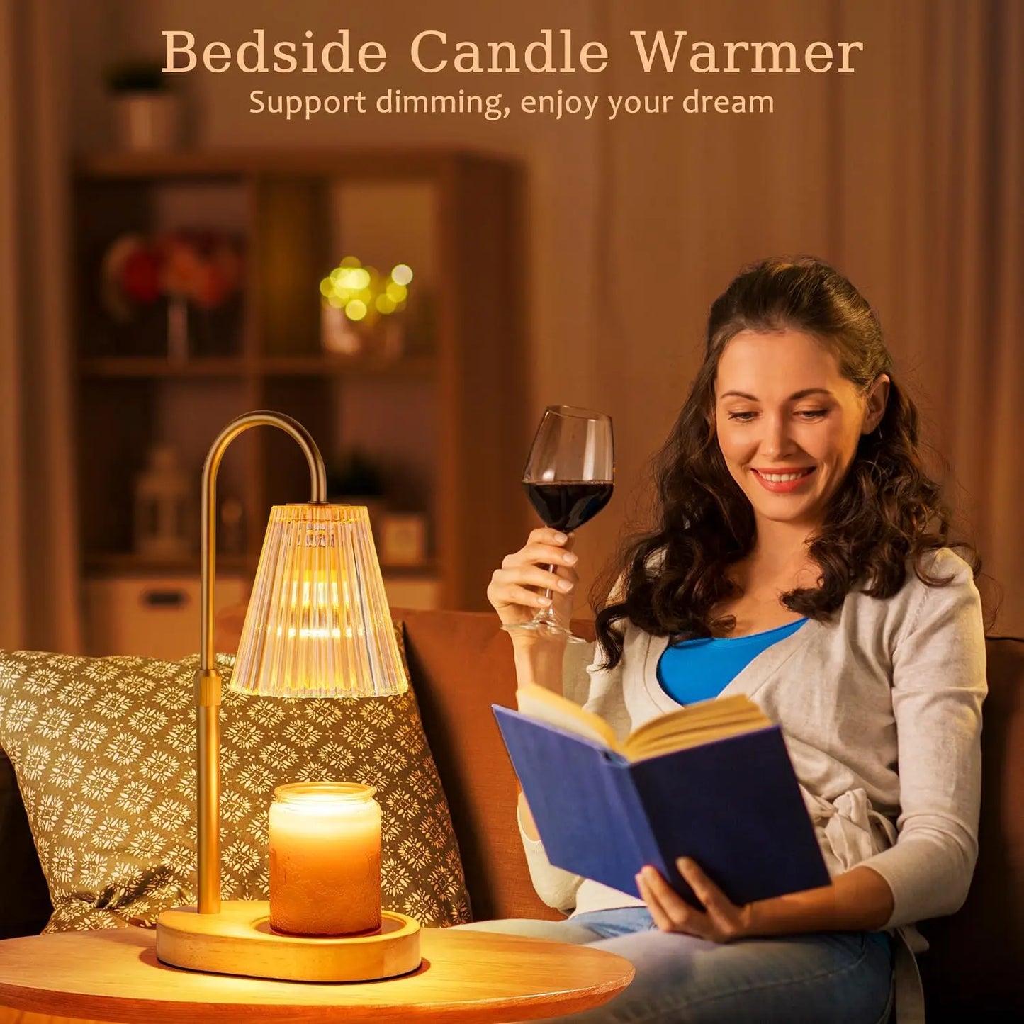 Adjustable Candle Warmer Lamp with Timer