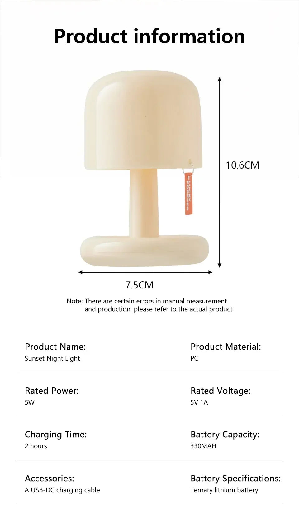 Mini Sunset Night Light Creative LED Table Lamp