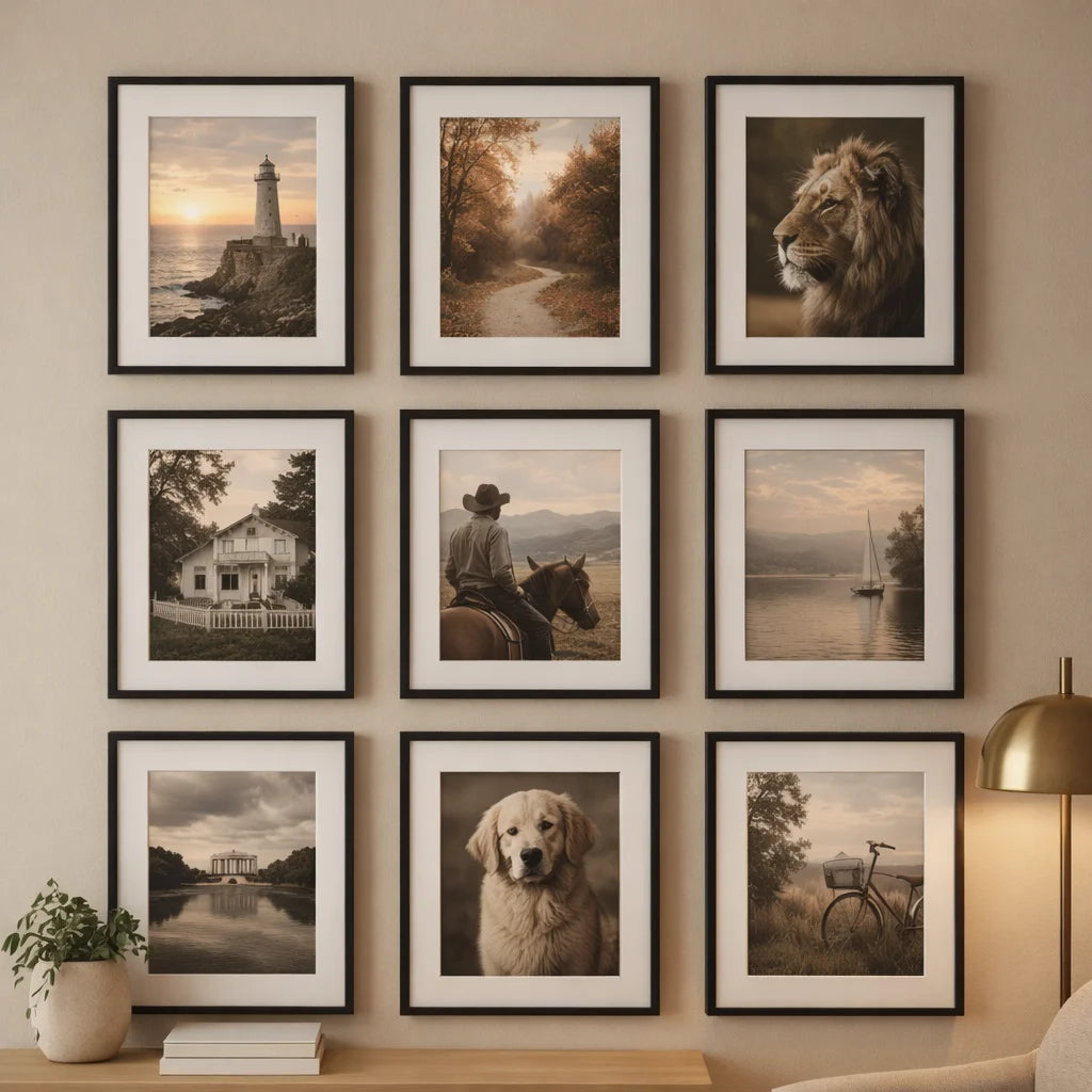 3pcs Modern Black Aluminum Picture Frames Set 30x40cm 40x60cm 50x70cm With Mat For Wall Art Canvas Print Poster Display, Minimalist Gallery Wall Frame For Living Room Bedroom Office Home Decor, Lightweight Easy Mounting Photo