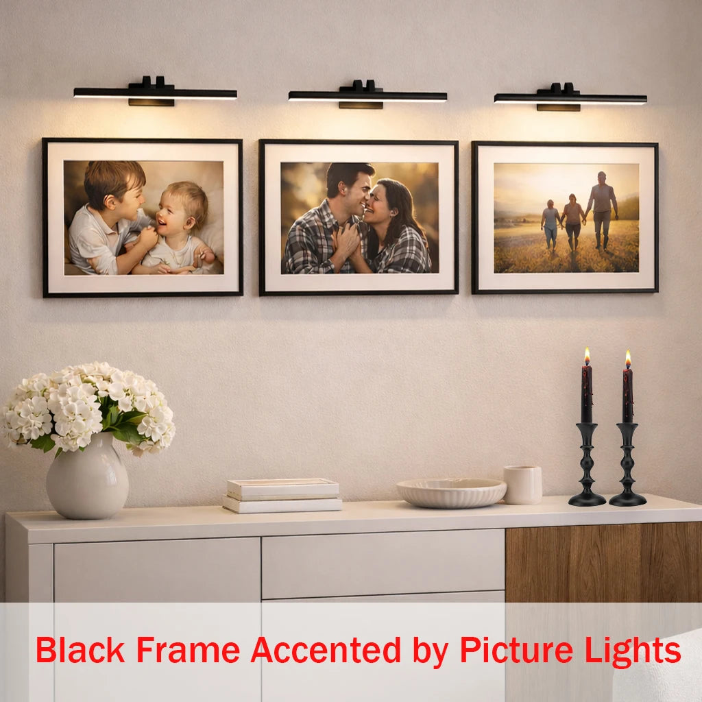 3pcs Modern Black Aluminum Picture Frames Set 30x40cm 40x60cm 50x70cm With Mat For Wall Art Canvas Print Poster Display, Minimalist Gallery Wall Frame For Living Room Bedroom Office Home Decor, Lightweight Easy Mounting Photo
