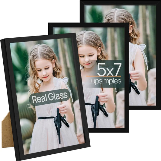 5x7 Picture Frame Set of 3, Made of High Definition