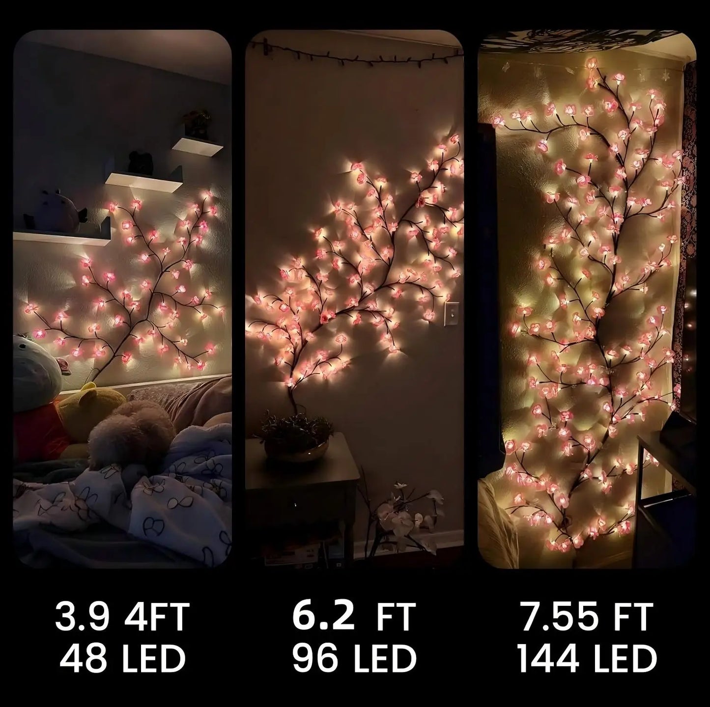 DIY Cherry LED Tree Branch Lights for Wall
