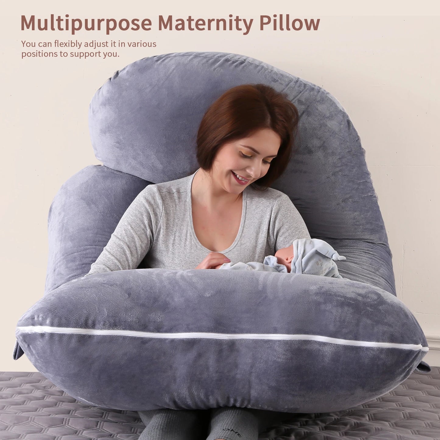 G Shaped Full Body Maternity Pillow ! Cover Original Cuddle Body Pillow