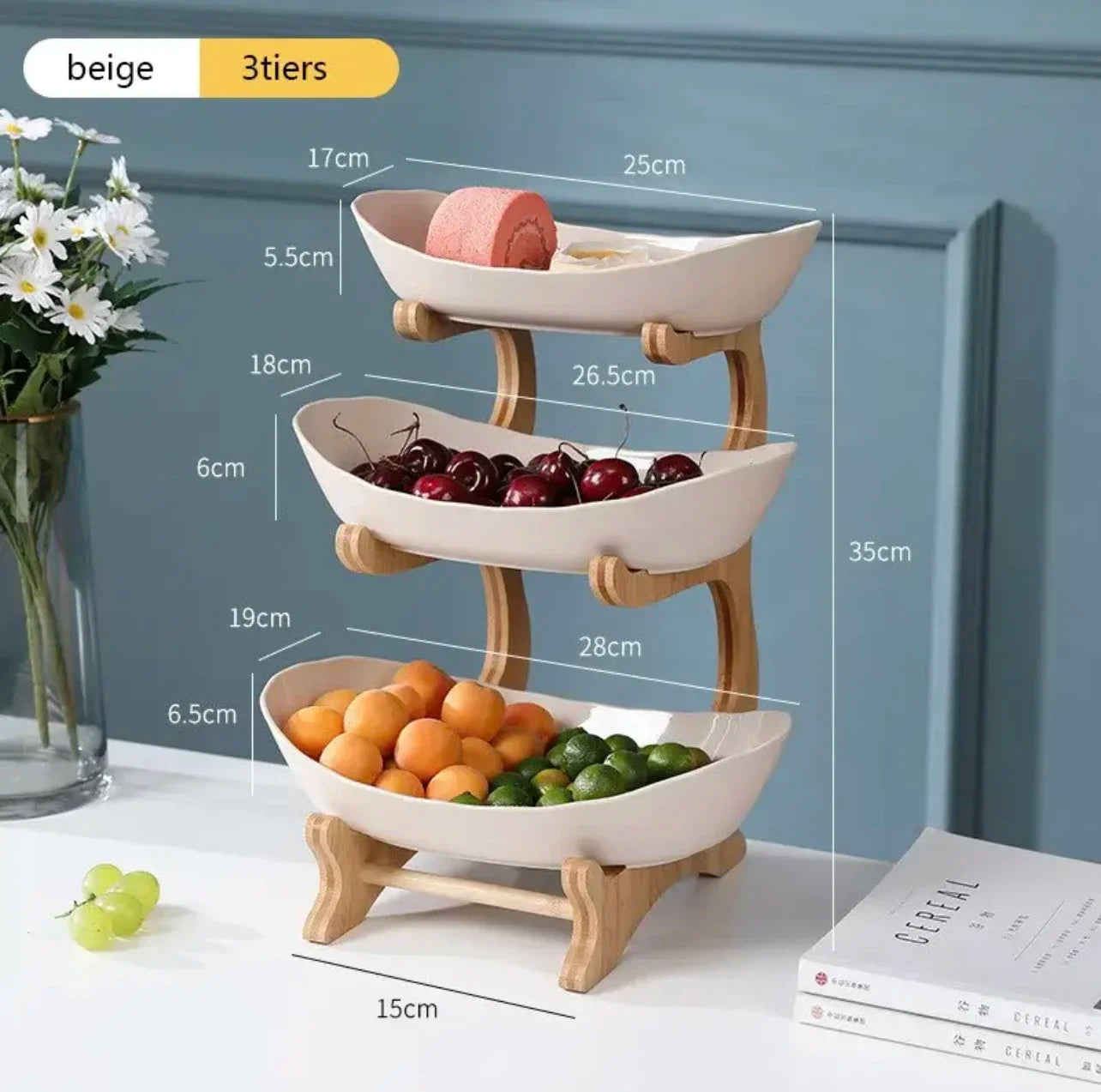 2/3 Layer Fruit Plate Home Living Room Plastic Snack Dish
