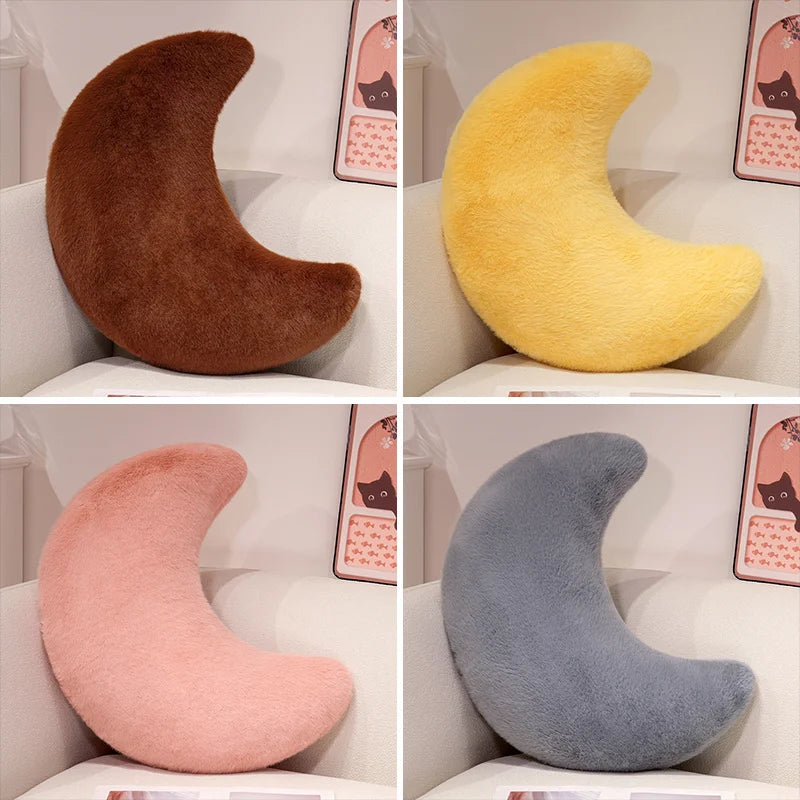 Moon Throw Pillows Soft Moon Shaped Pillows Plush Floor Cushions Middle Eastern Muslim Festival Home Bedroom Eid Al Fitr
