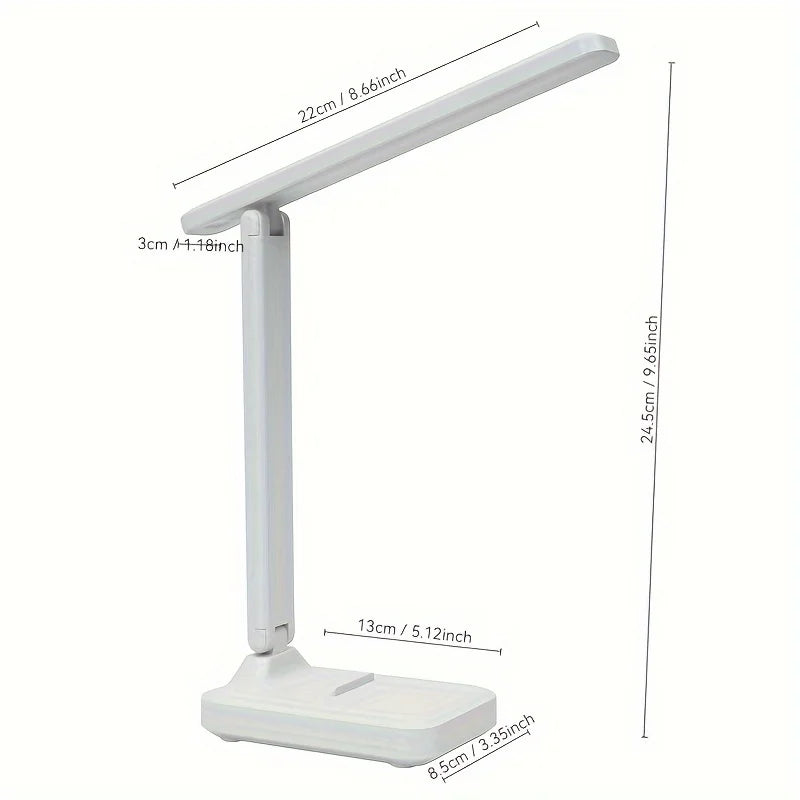 LED Touch Switch White Folding Desk Lamp