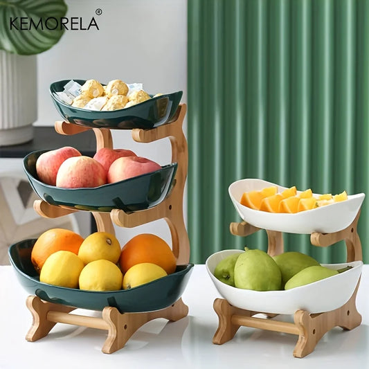 2/3 Layer Fruit Plate Home Living Room Plastic Snack Dish