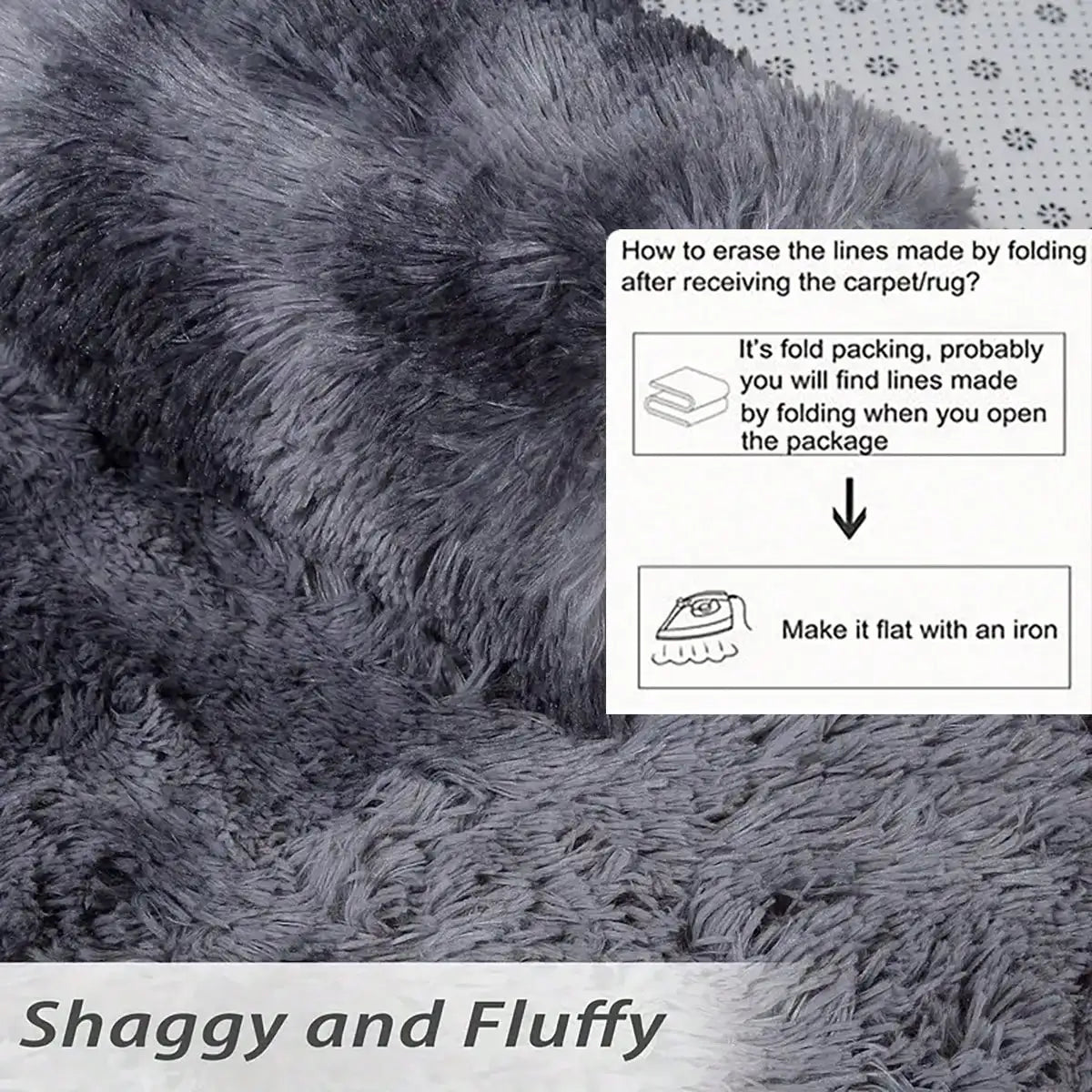 1pc Soft & Fluffy Oval Non-Slip Water-Resistant Carpet