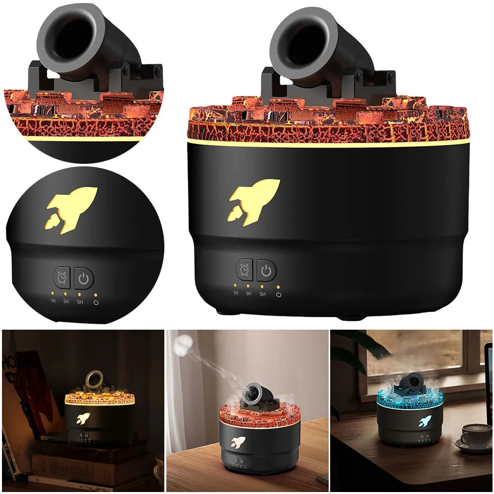 Cannon Blast Aroma Humidifier Aroma Diffuser with Timer Cannon Blast Turret Aromatherapy Humidifier Air Humidifier for Bedroom