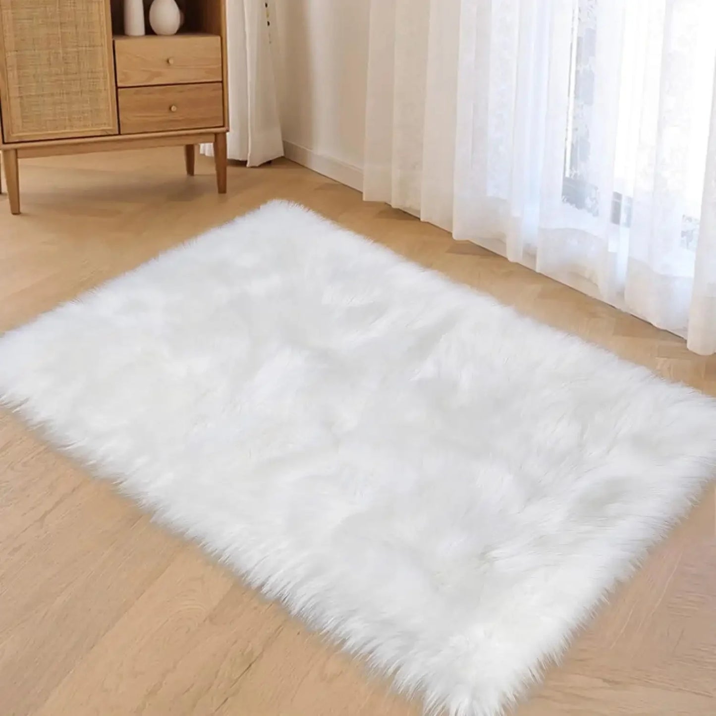 Fluffy Washable Small Rug Suitable For Bedroom