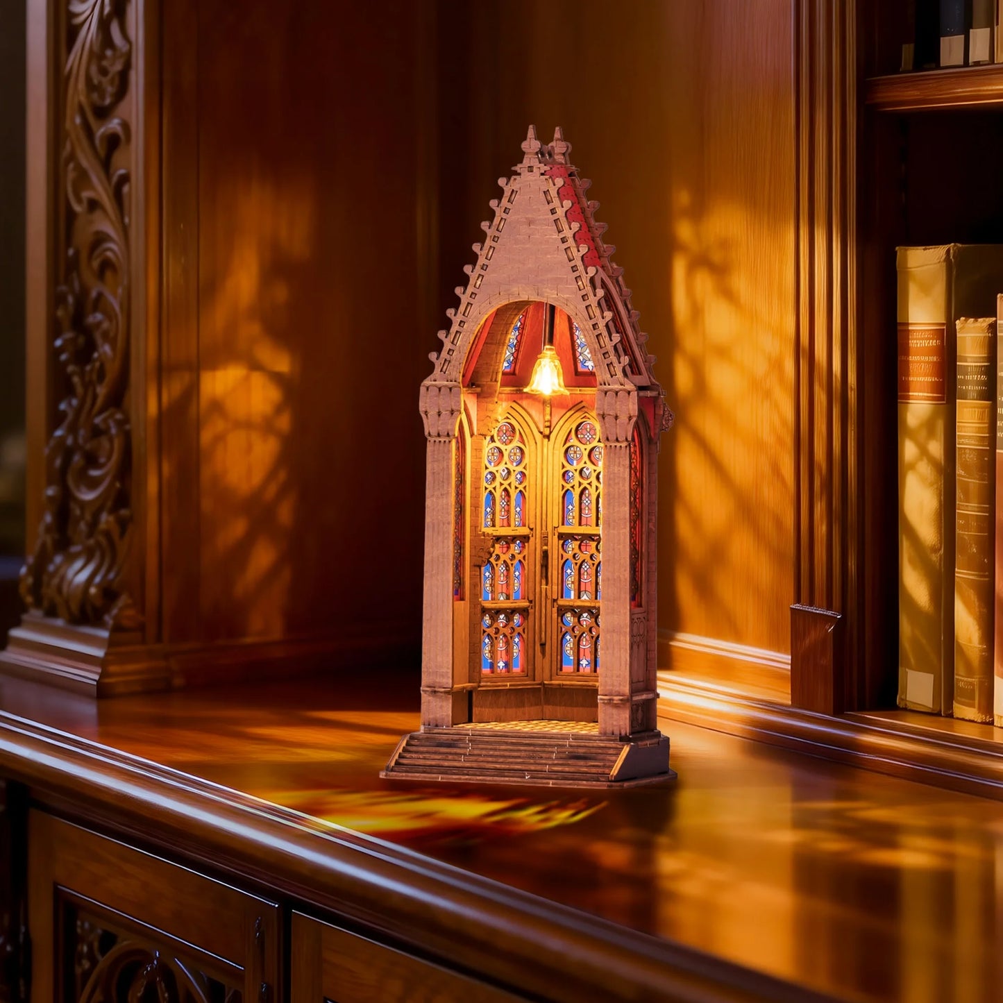 Rolife Wooden 3D Puzzle Twin-Tower Cathedral Model Building Kit