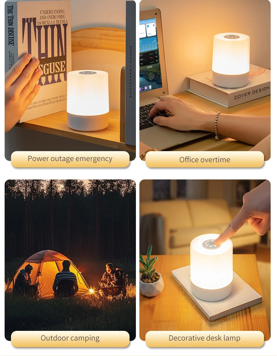 Remote Control Switch Rechargeable Three Colors Lights Night Lamp