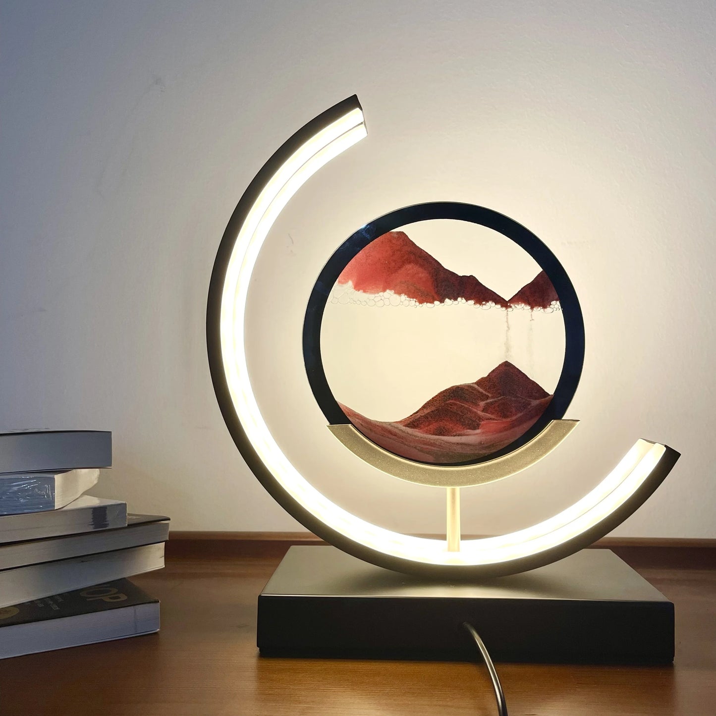 Moving Sand Art Picture In Motion, 3D Sand Lamp