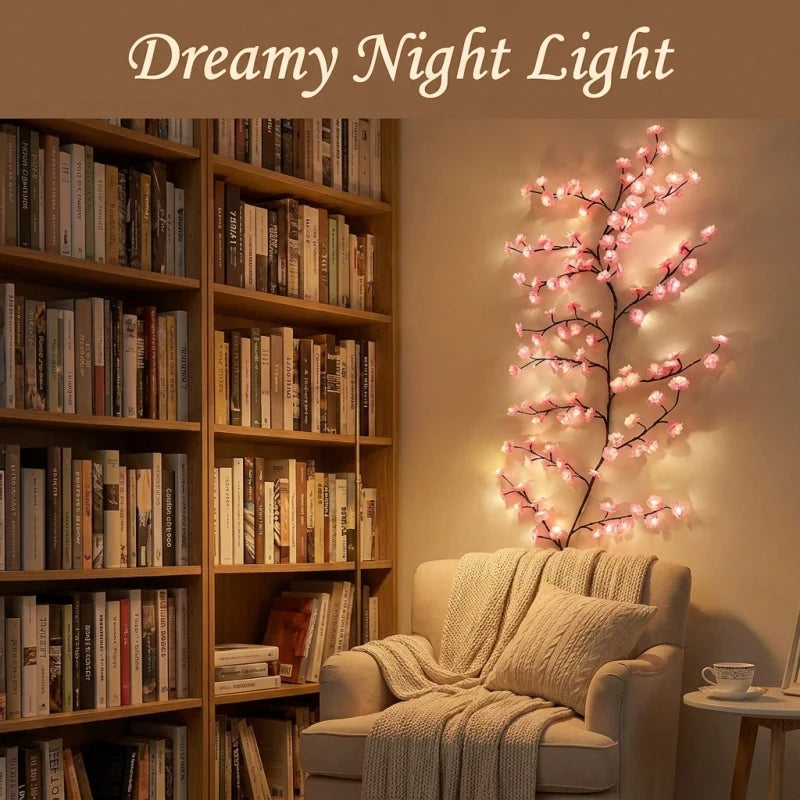 DIY Cherry LED Tree Branch Lights for Wall
