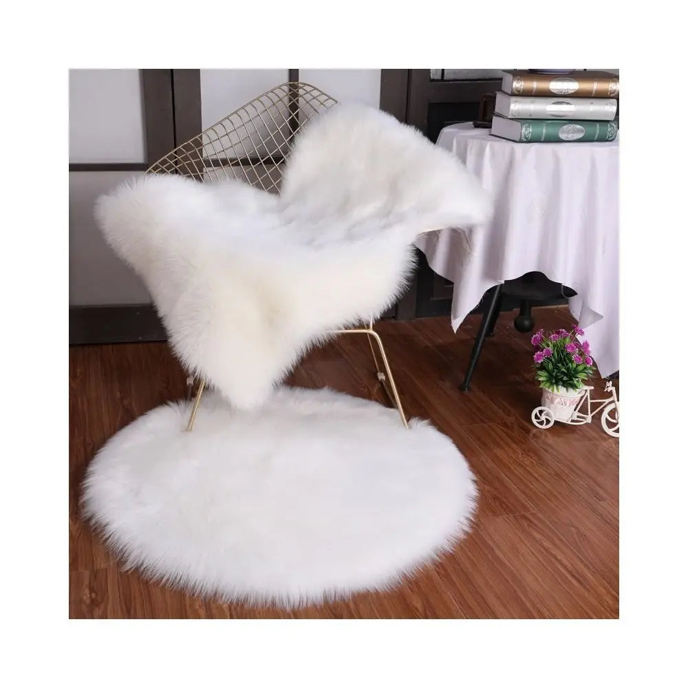 Artificial Sheepskin Long Hair Carpet Floor Wool Fluffy Soft Mat