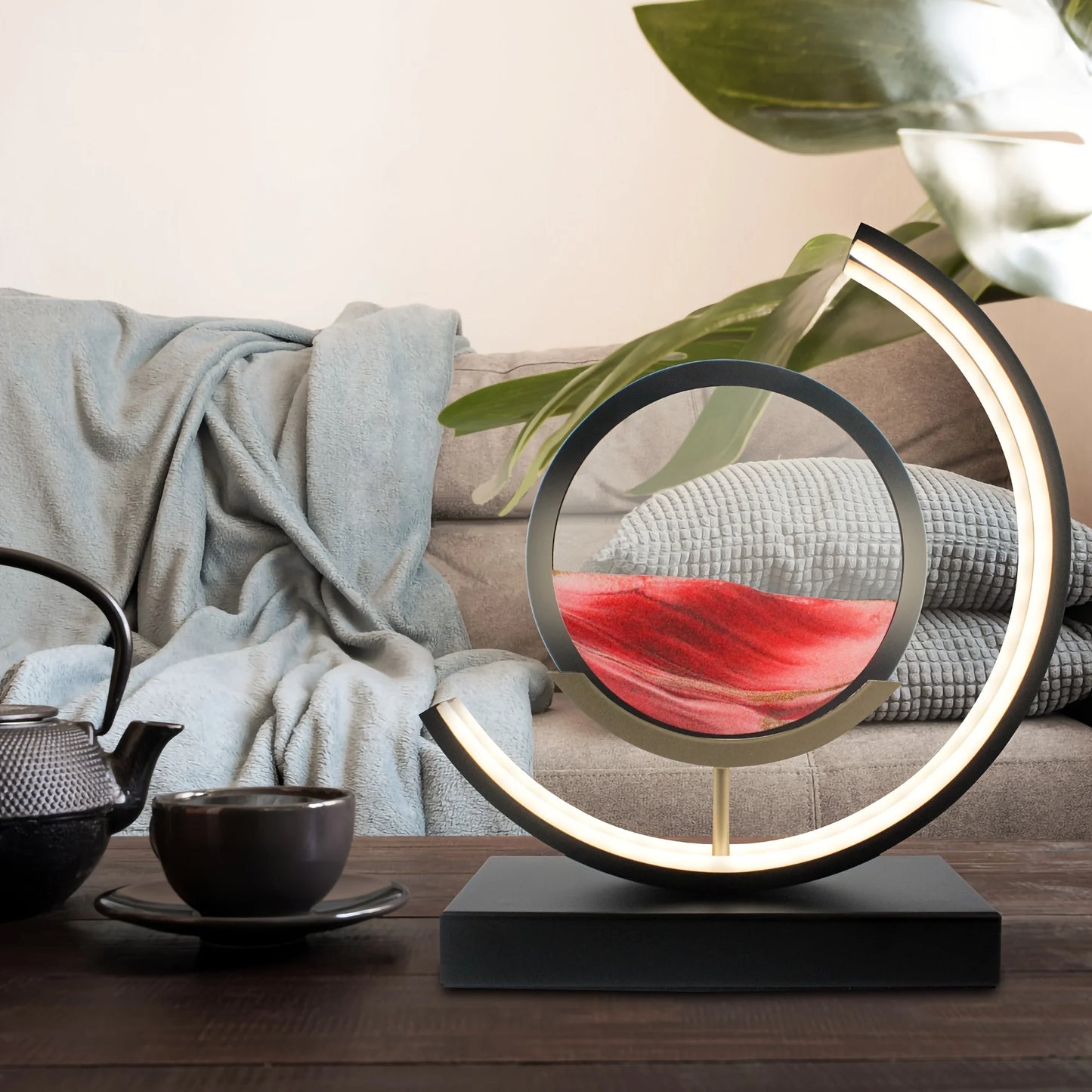 Moving Sand Art Picture In Motion, 3D Sand Lamp