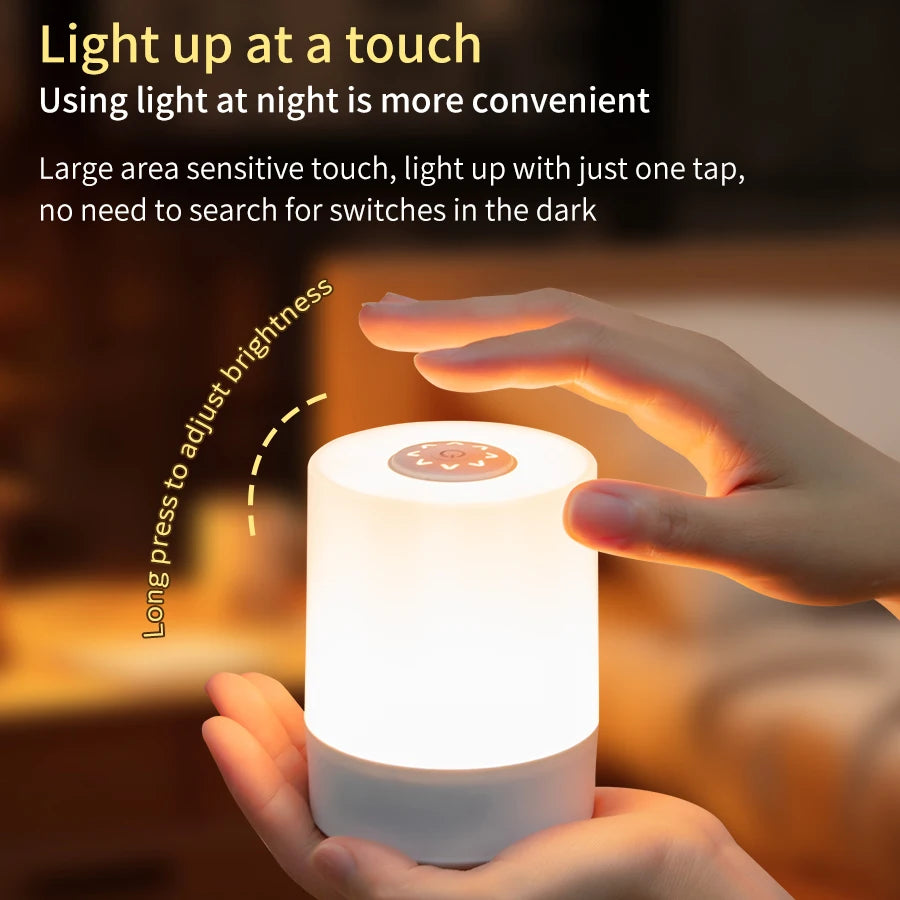 Remote Control Switch Rechargeable Three Colors Lights Night Lamp