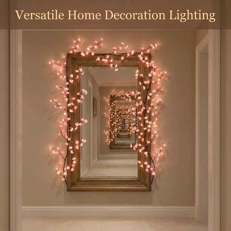 DIY Cherry LED Tree Branch Lights for Wall