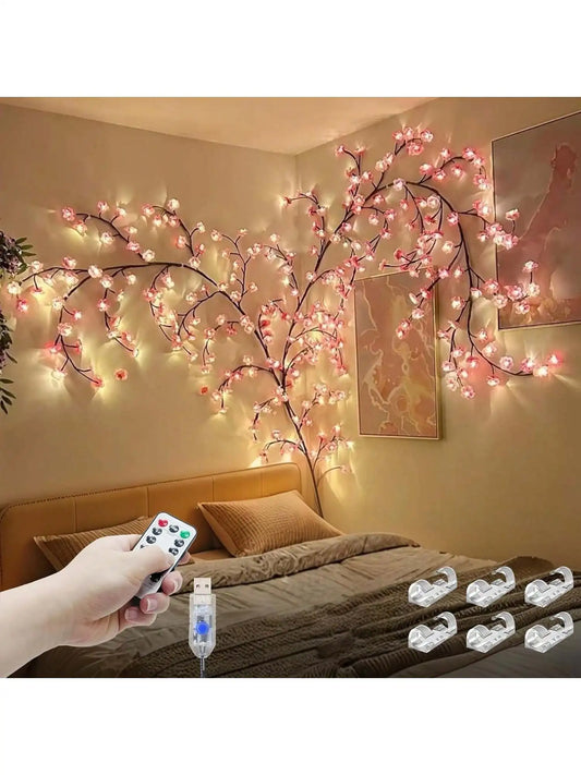 DIY Cherry LED Tree Branch Lights for Wall