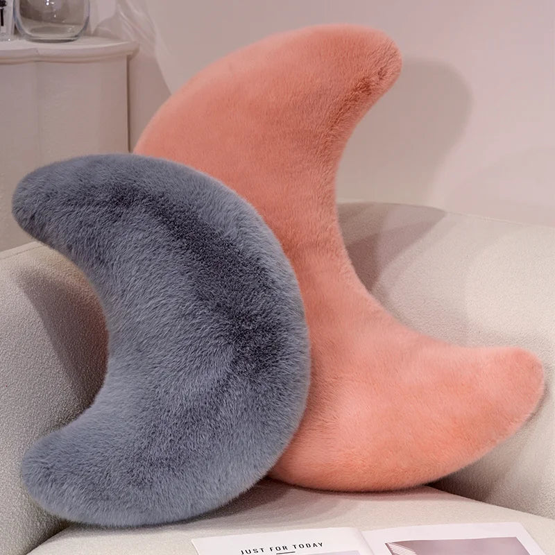 Moon Throw Pillows Soft Moon Shaped Pillows Plush Floor Cushions Middle Eastern Muslim Festival Home Bedroom Eid Al Fitr
