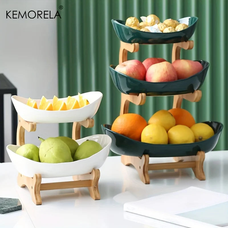 2/3 Layer Fruit Plate Home Living Room Plastic Snack Dish