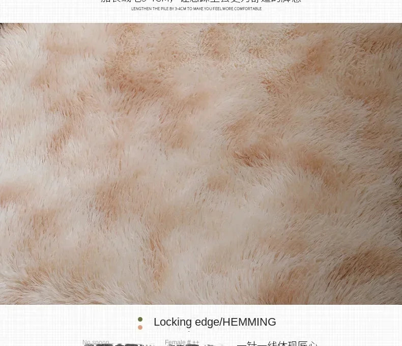 Ultra Soft Plush Round Rug Mat - Fluffy White Carpet for Living Room