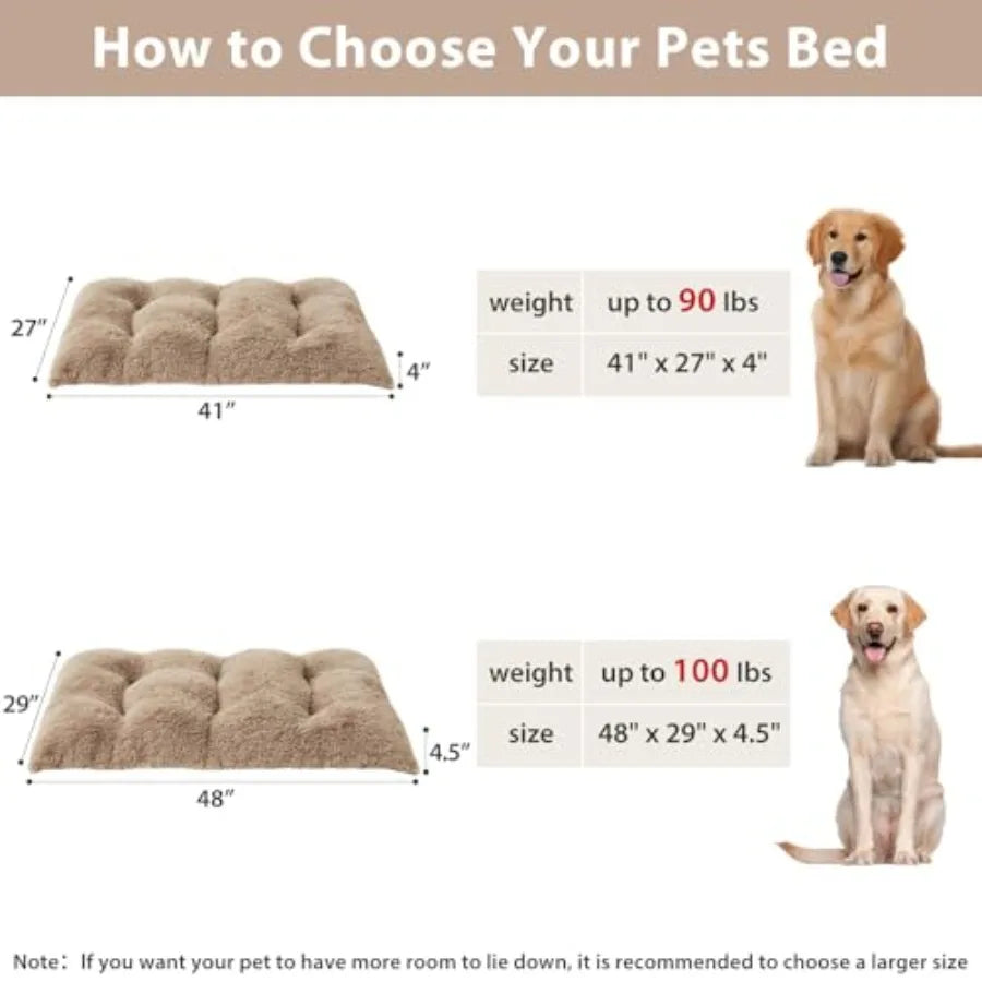 Dog Beds for Large Dogs Plush Dog Crate Bed Fluffy & Cozy