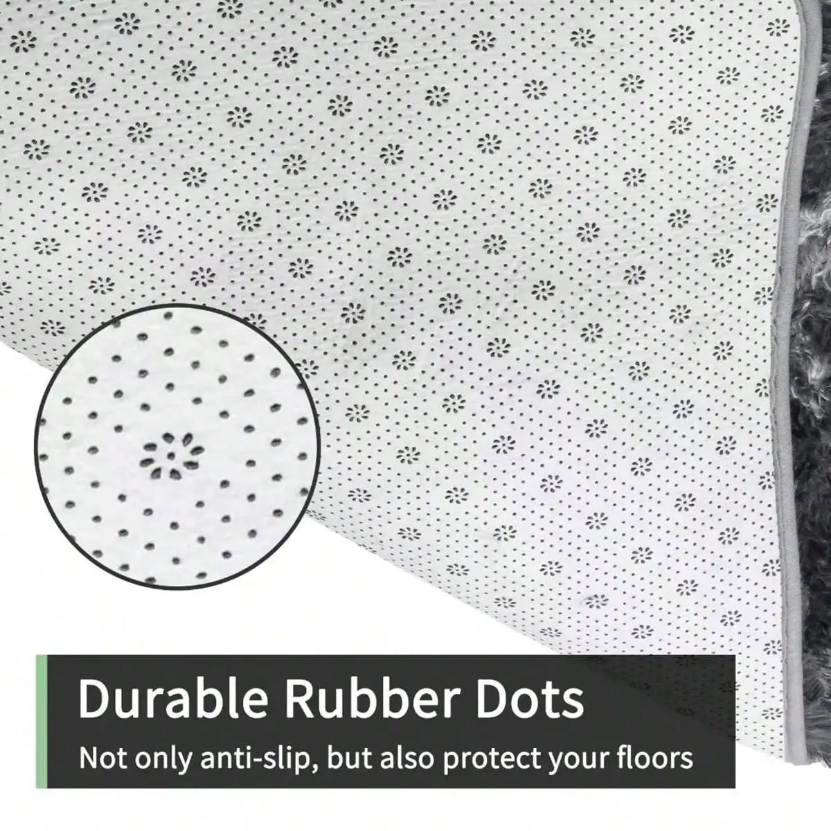1pc Soft & Fluffy Oval Non-Slip Water-Resistant Carpet