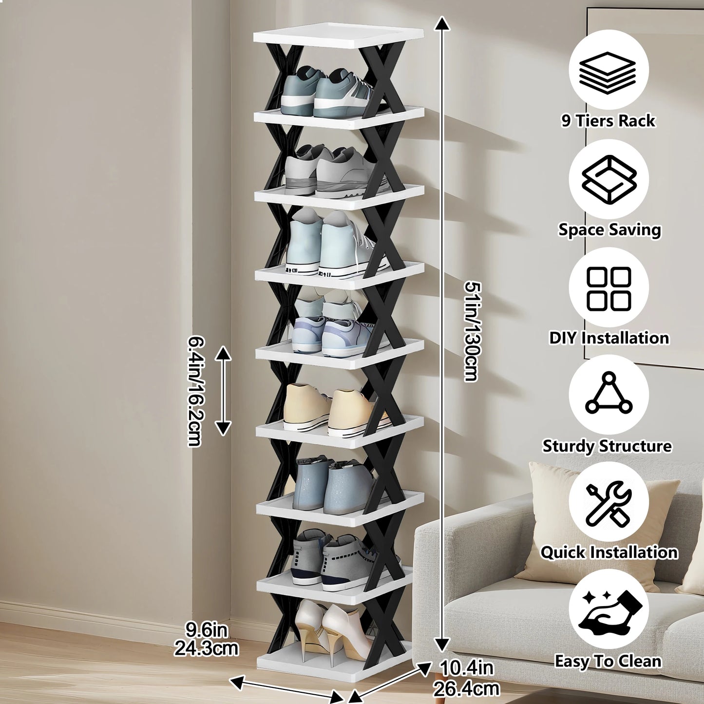 Multi-Layer Shoe Rack Organizer | Space-Saving Shoe Storage Shelf