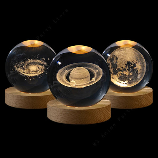 Unique 3D Crystal Ball Night Light Led Lamp
