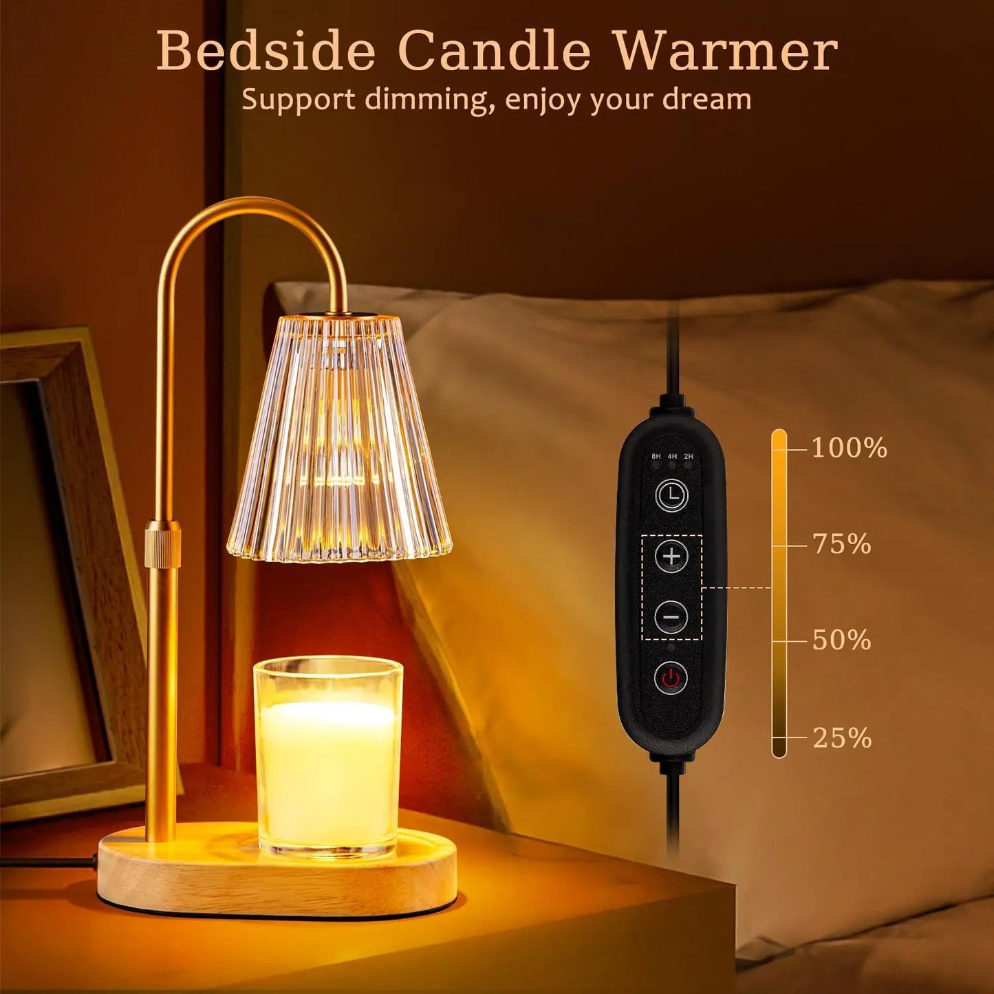 Adjustable Candle Warmer Lamp with Timer