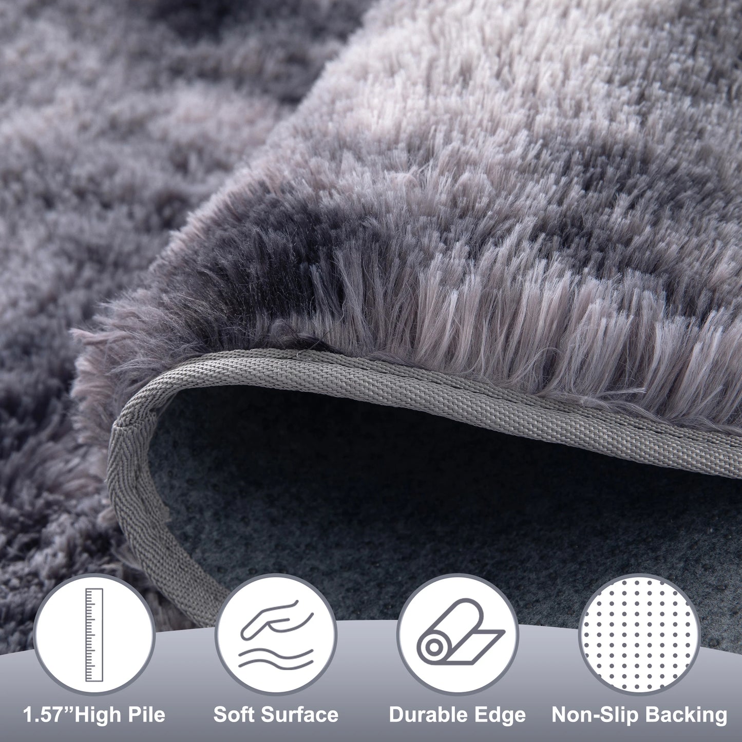 Fluffy Oval Rug Carpets for Living Room Home Decoration Warm Floor Mat