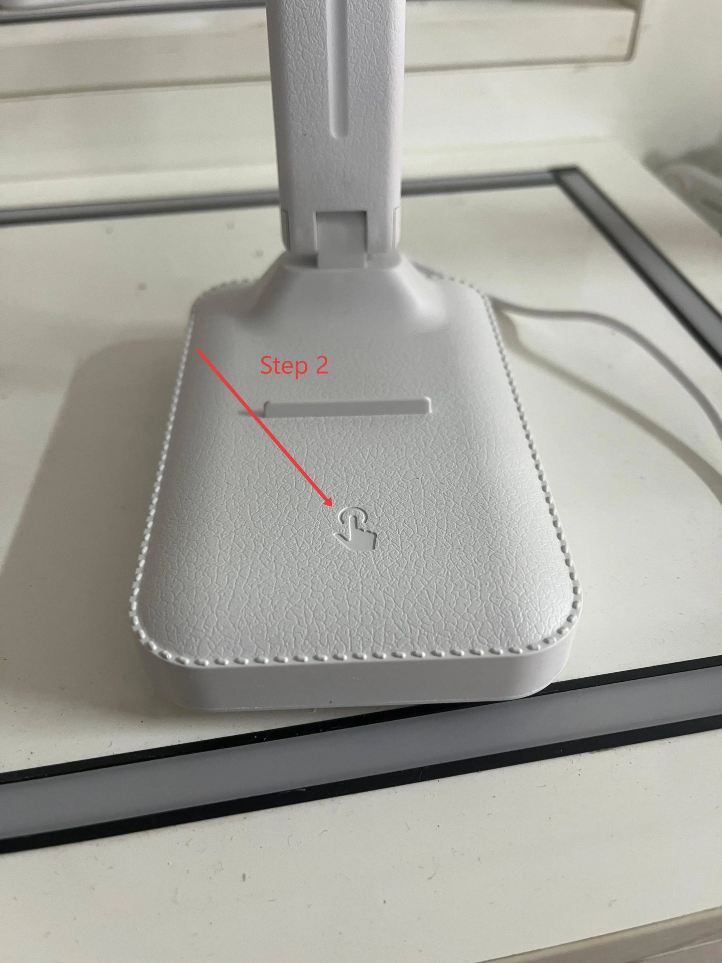 LED Touch Switch White Folding Desk Lamp