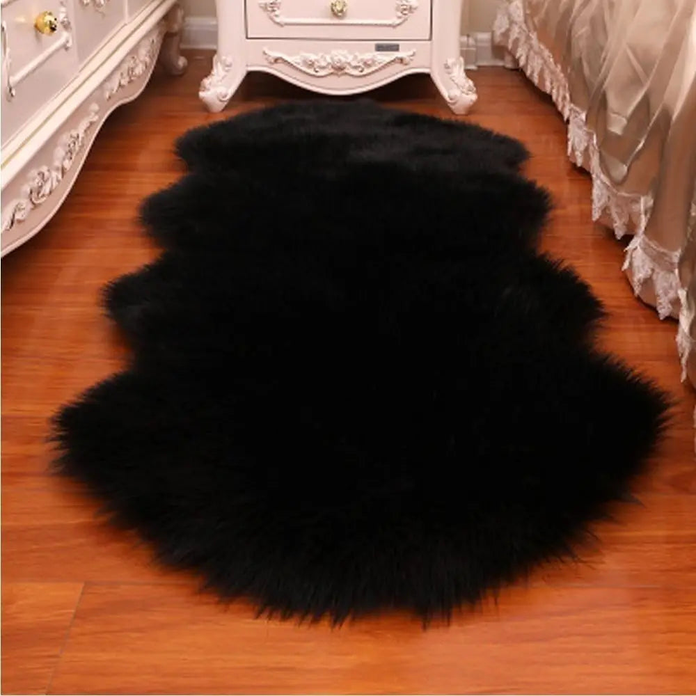 Artificial Sheepskin Long Hair Carpet Floor Wool Fluffy Soft Mat