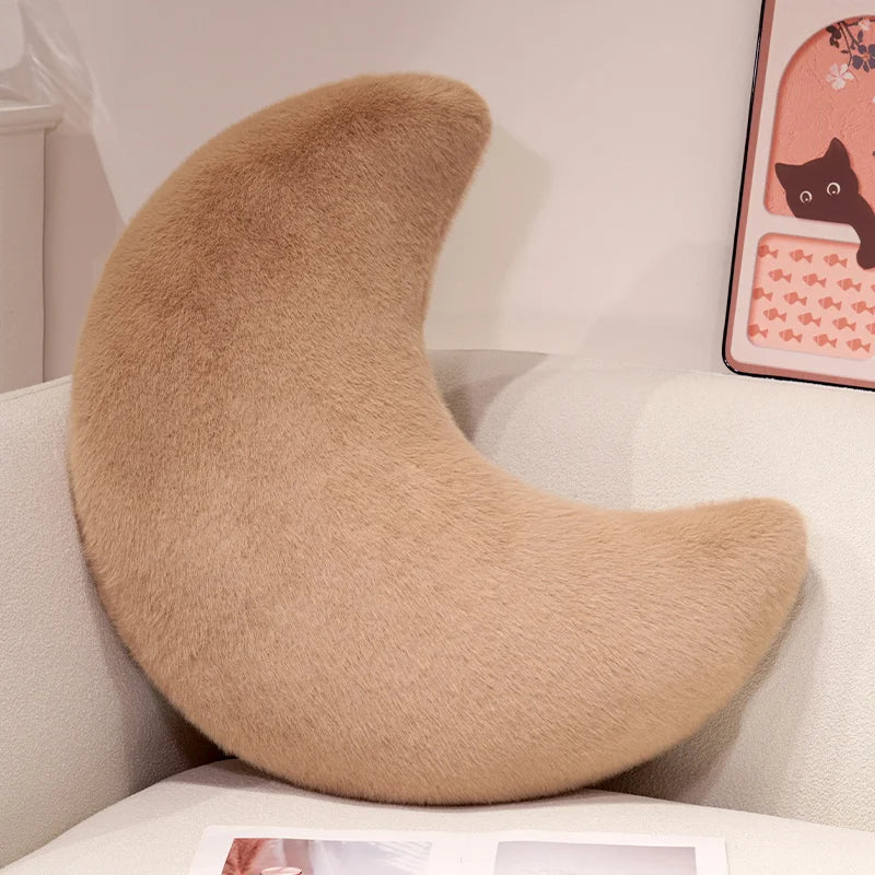 Moon Throw Pillows Soft Moon Shaped Pillows Plush Floor Cushions Middle Eastern Muslim Festival Home Bedroom Eid Al Fitr