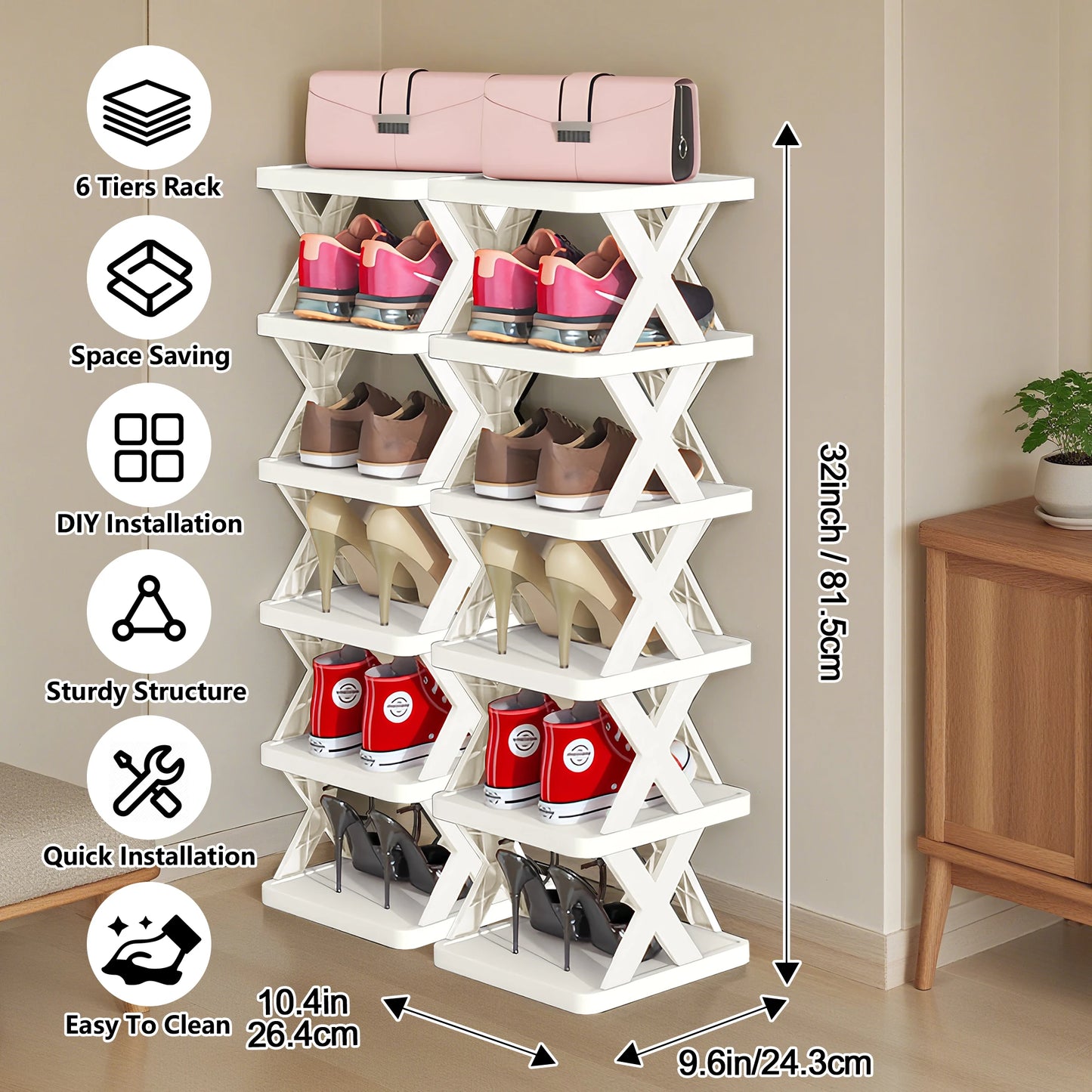 Multi-Layer Shoe Rack Organizer | Space-Saving Shoe Storage Shelf