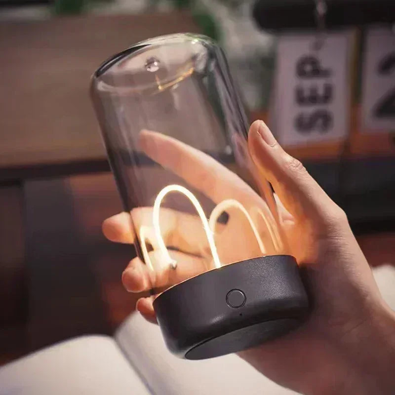 Portable quantum wire ambient magnetic light Type-C charging