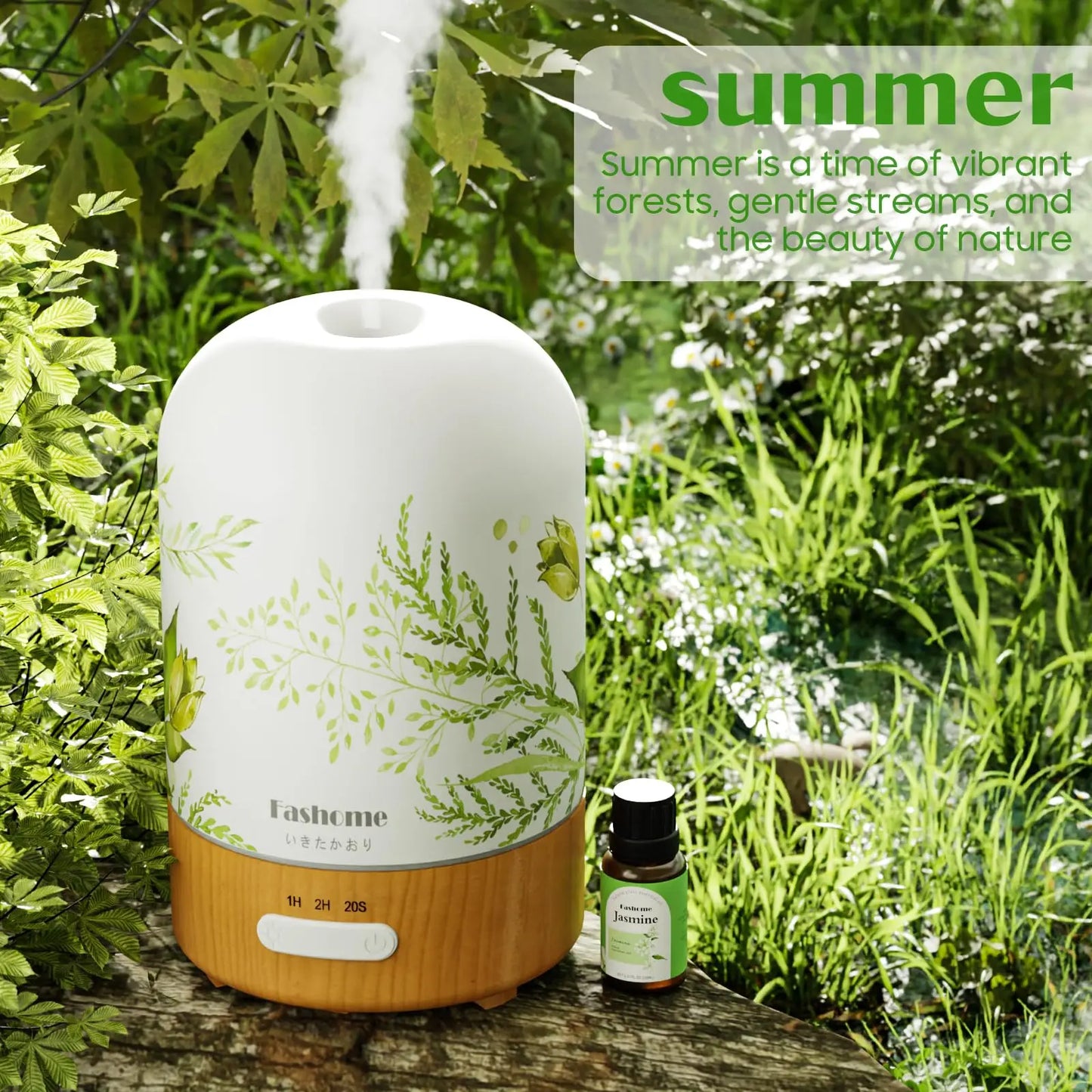 Essential Oil Diffuser, 100ML Ultrasonic Aromatherapy Fragrant Oil Vaporizer Humidifier