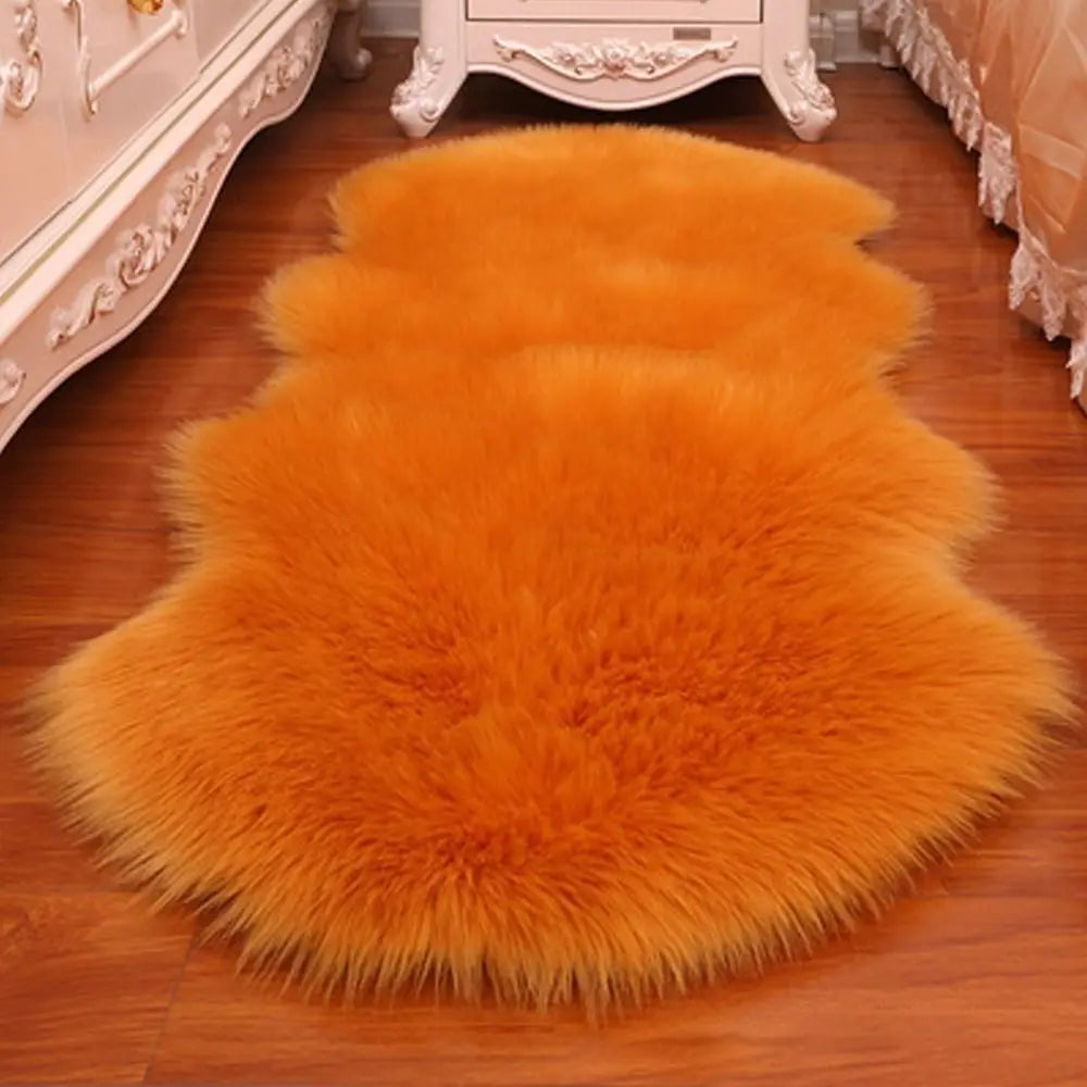 Artificial Sheepskin Long Hair Carpet Floor Wool Fluffy Soft Mat