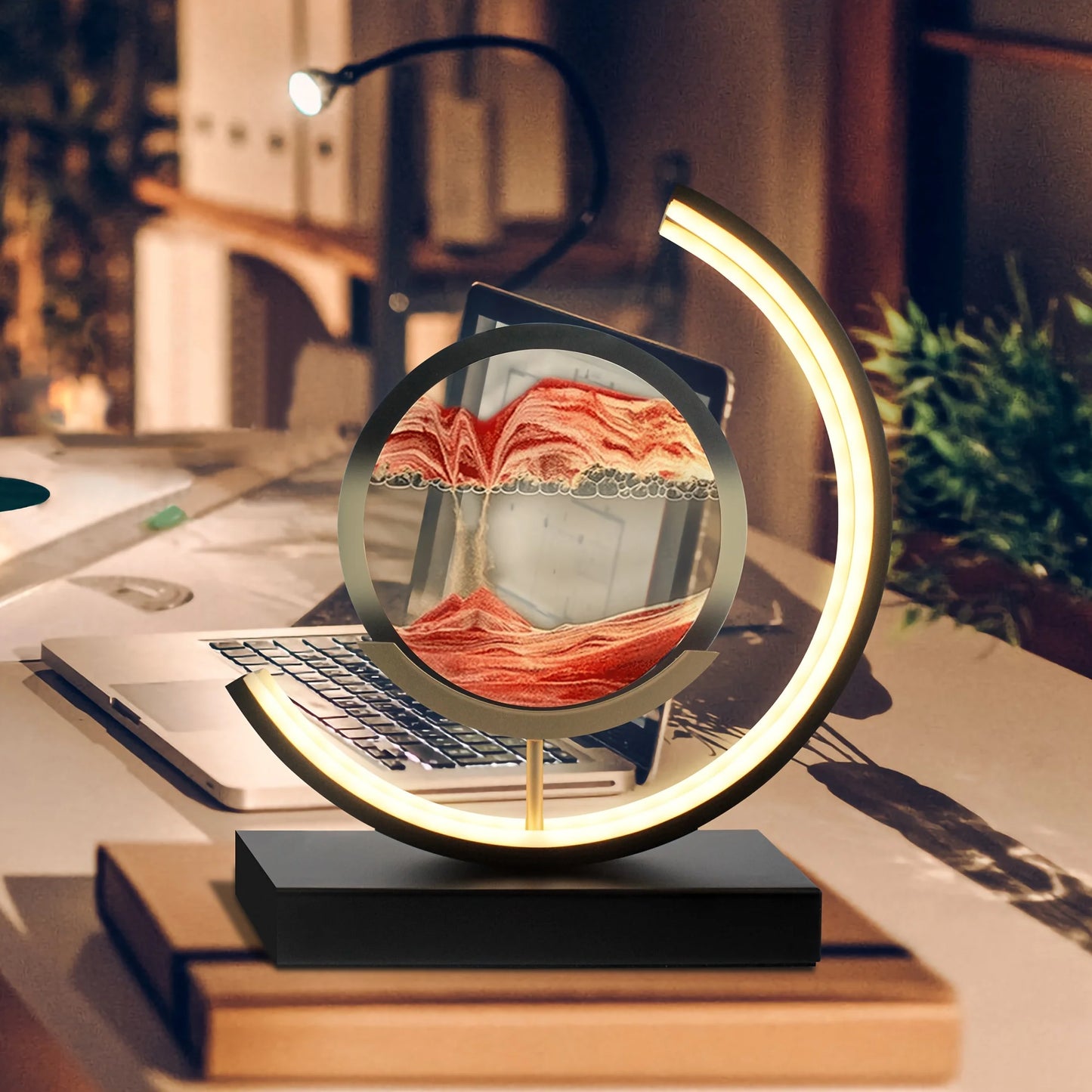 Moving Sand Art Picture In Motion, 3D Sand Lamp