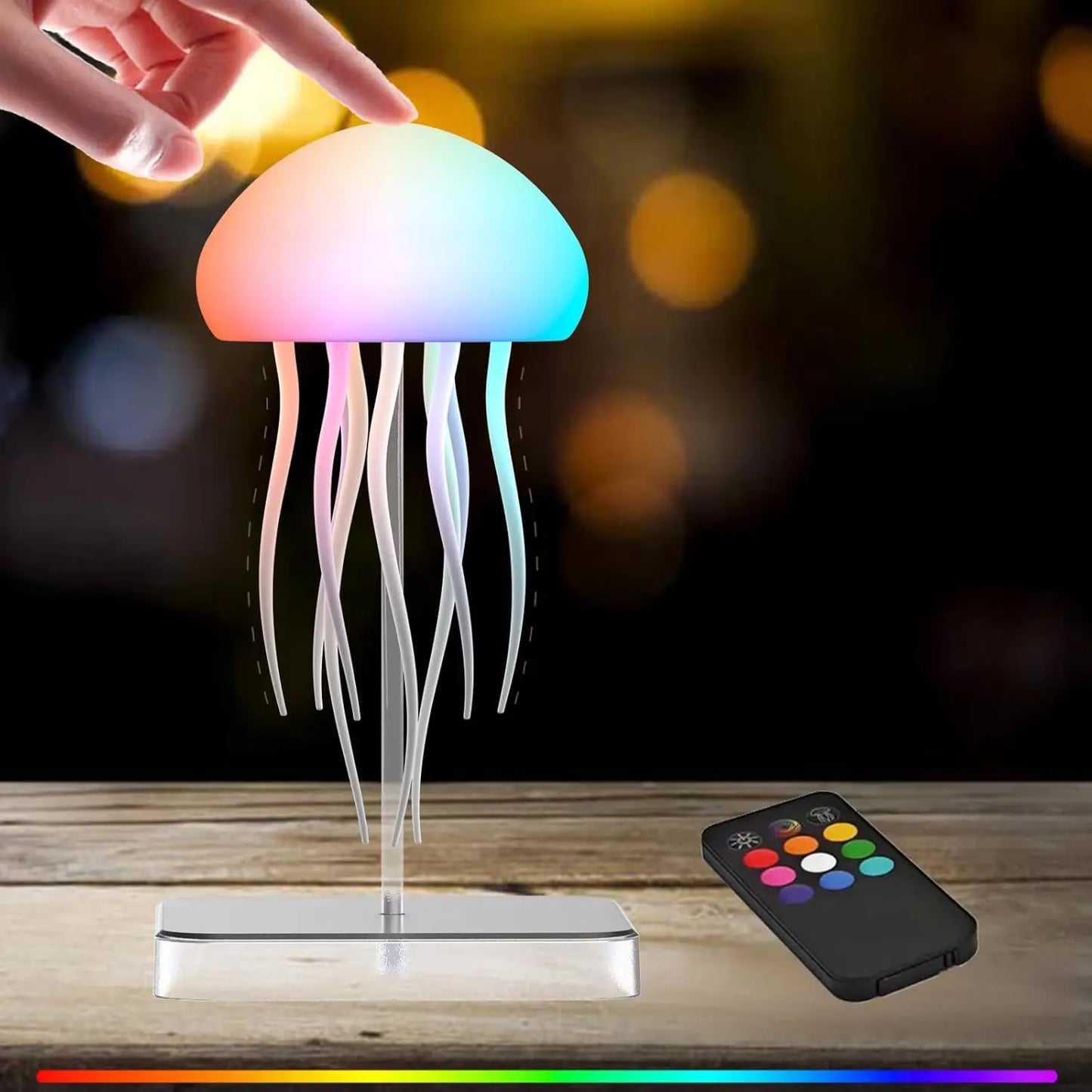 Bionic Jellyfish LED Night Lights USB Rechargeable with Remote Touch Control