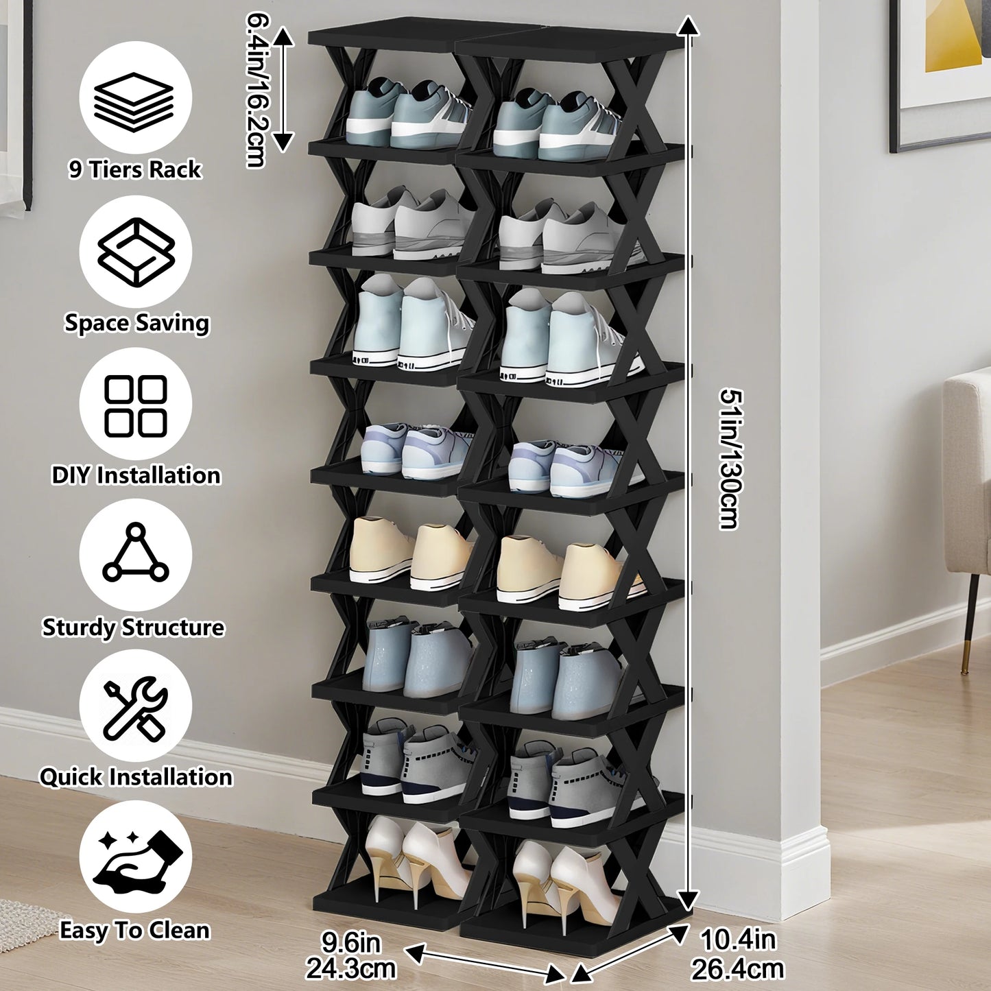 Multi-Layer Shoe Rack Organizer | Space-Saving Shoe Storage Shelf