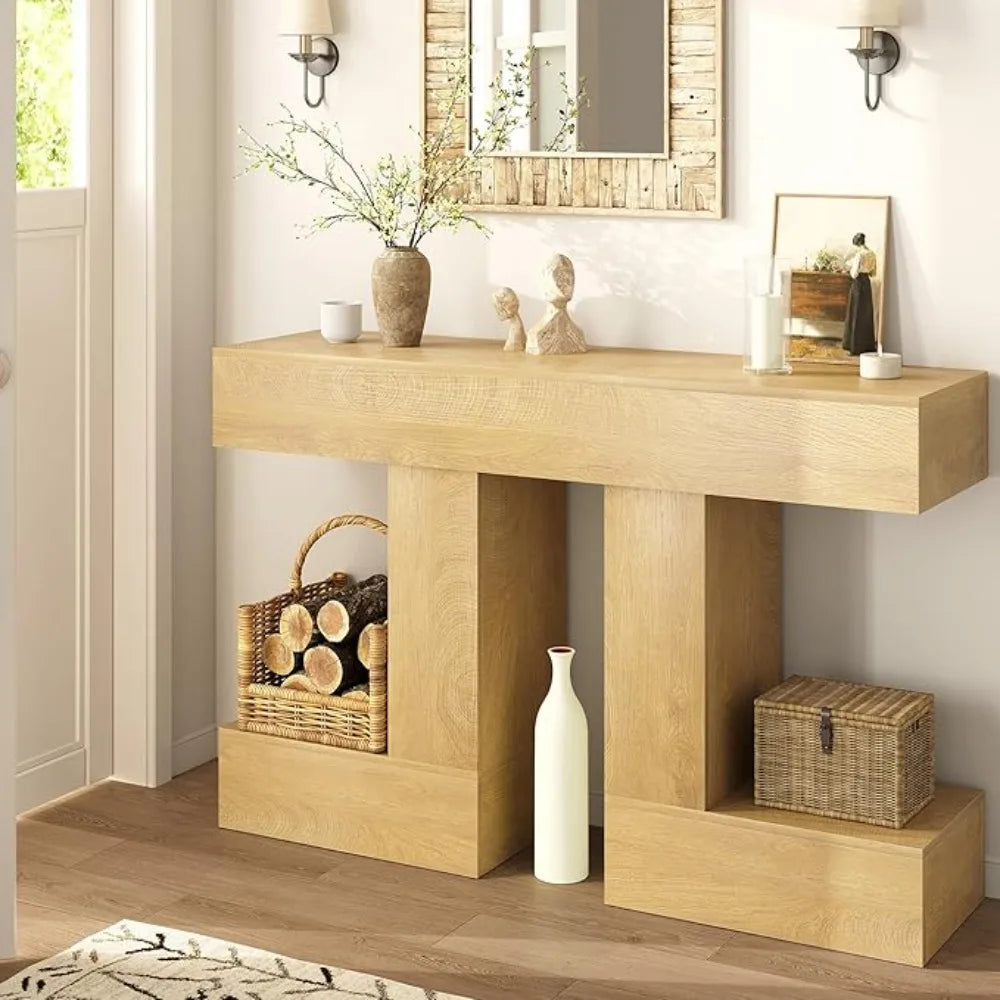 47.24-Inch ole Table, armhouse Soa Table Behind Couch with Storage, Industrial Entryway Table or Living Room, Hallway, Entrance