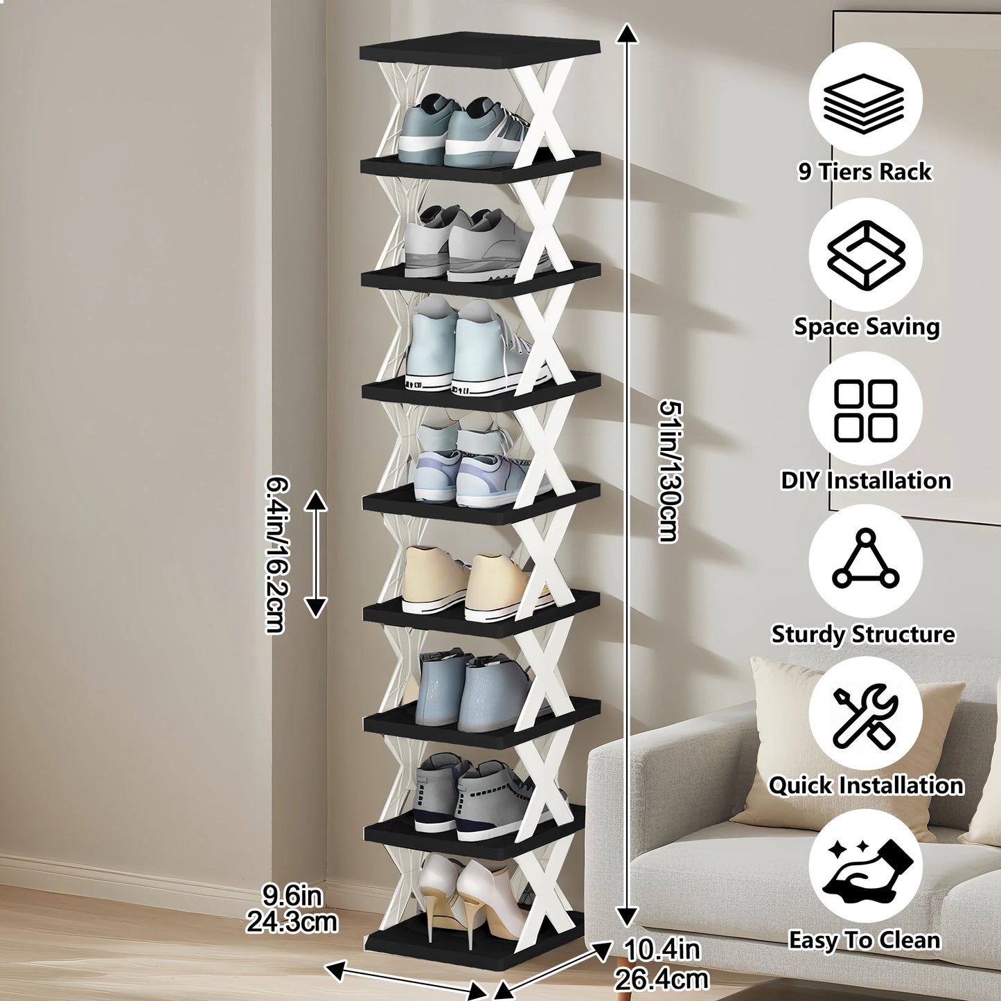 Multi-Layer Shoe Rack Organizer | Space-Saving Shoe Storage Shelf