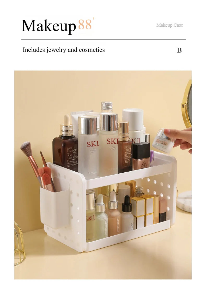 Multi-functional 3-tier Desktop Organizer, Desktop Shelf, Hole Board