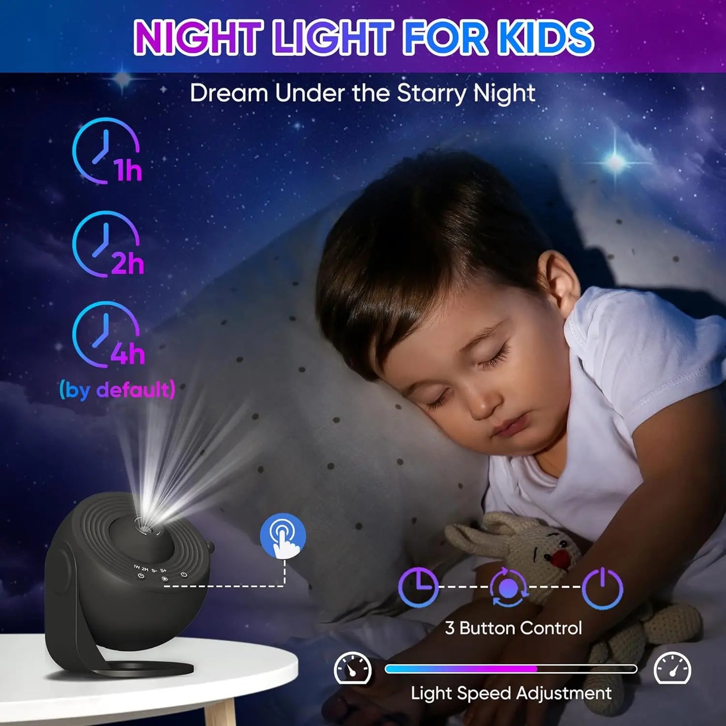 13 In 1 Galaxy Ultral Star Projector HD Image Area LED Night Light