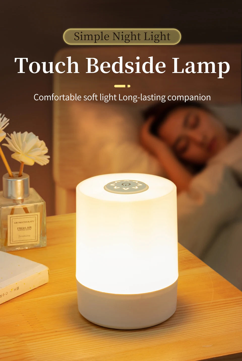 Remote Control Switch Rechargeable Three Colors Lights Night Lamp