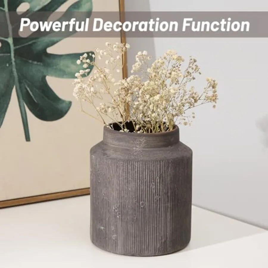 Rustic Vases for Home Decor. Ceramic Vase for Dg Table Decor. Terracotta Decorative Vase