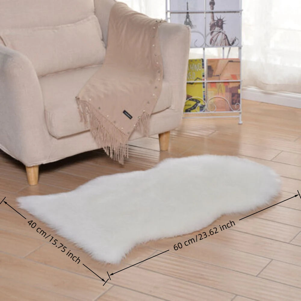 Artificial Sheepskin Long Hair Carpet Floor Wool Fluffy Soft Mat