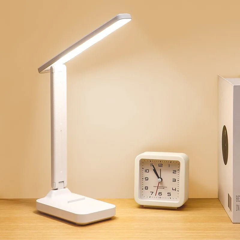 LED Touch Switch White Folding Desk Lamp